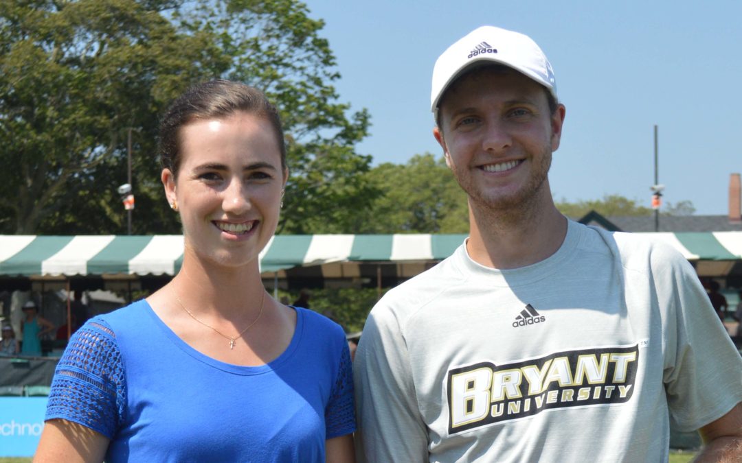 USTA Rhode Island College Tennis Players of the Year Matt Kuhar and Evelyn Miller